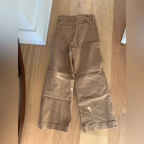 Everlane wide leg crop pants 00 tan - Picture 2 of 3